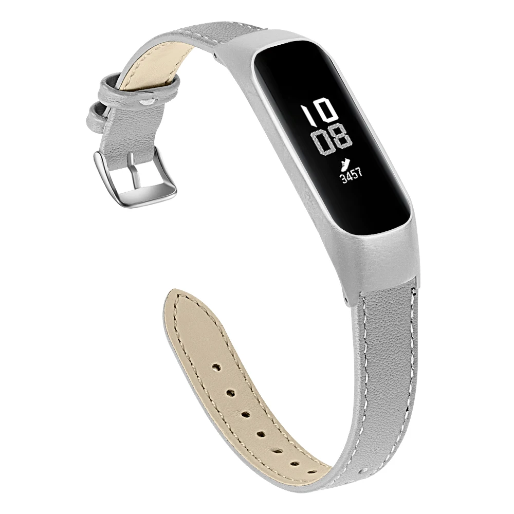 Кожаный ремешок для samsung Galaxy Fit-e SM-R375 часы полосы с рамкой чехол браслет из натуральной кожи запасные ремешки для часов