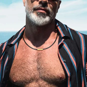 Men’s Necklace,Choker Necklaces Men,Mans Wax Rope Braided Leather Necklace,Male Jewelry,Boyfriend Husband Gifts 21 To 30 Inch