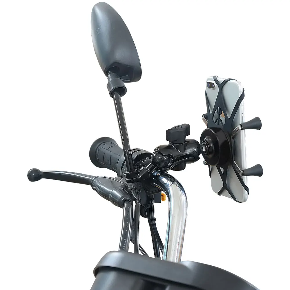 Универсальное крепление для мобильного телефона 360 ° мотоциклы gps велосипед Мотоцикл держатель для телефона Регулируемый X-Grip Кронштейн для мобильного телефона