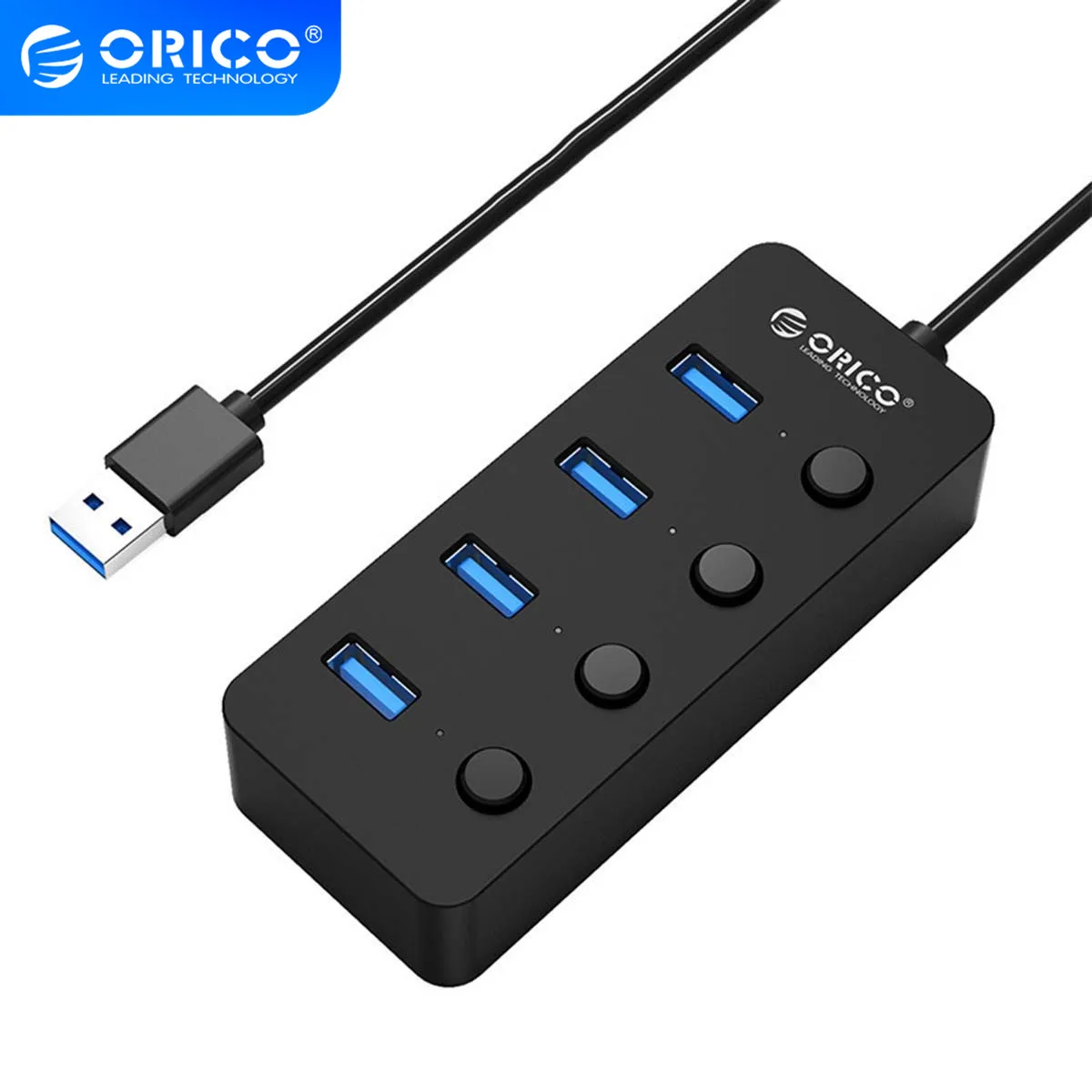 ORICO USB HUB 4 порта 3 0 концентратор Высокоскоростной Usb сплиттер с индивидуальными