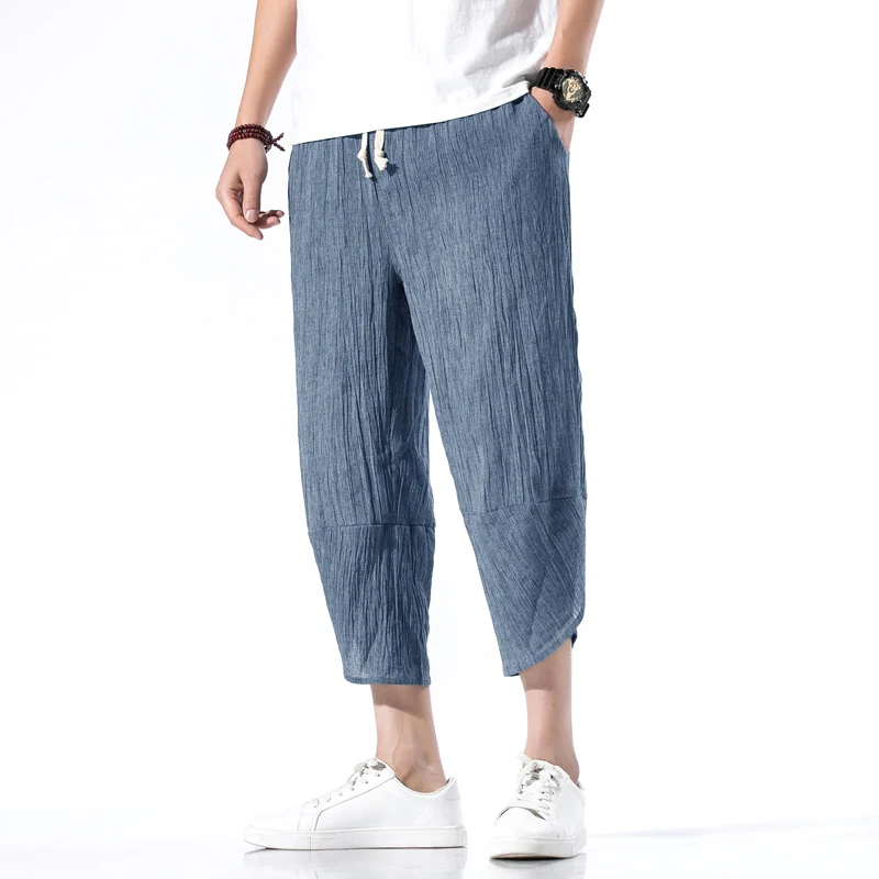 Men Oversize Wide Leg Pants 2020 Mens Straight Casual Calf-Length Pants Korean Style Summer Hip Hop Male Harem Pants Streetwear Men Oversize Wide Leg Pants 2020 Mens Straight Casual Calf-Length Pants Korean Style Summer Hip Hop Male Harem Pants Streetwear