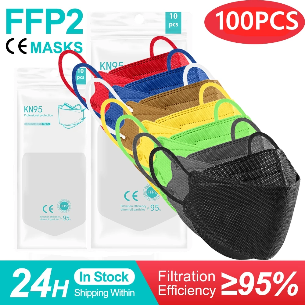 Респираторная маска FFP2 в форме рыбы респираторная fpp2 сертификация CE цветная KN95