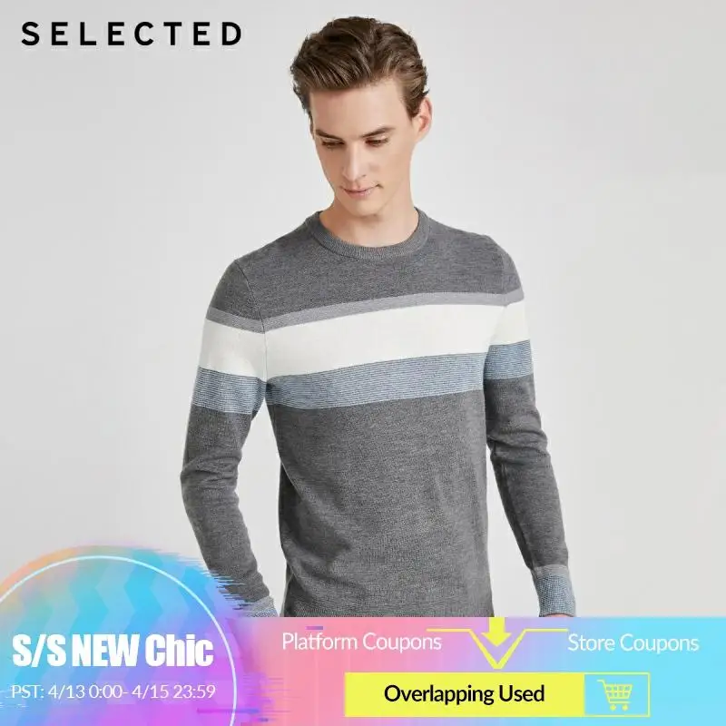 

SELECTED Men's Woolen Sweater Striped Assorted Colors Wool Knit S|420124533
