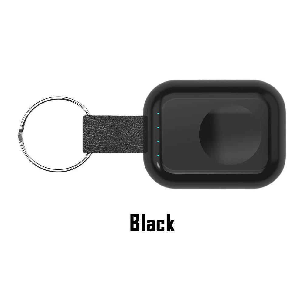 

Wireless Charger Power Bank Holder Pad Mini Fast Base Bracket Key Ring Station Magnetic Portable Quick Travel For Apple Watch