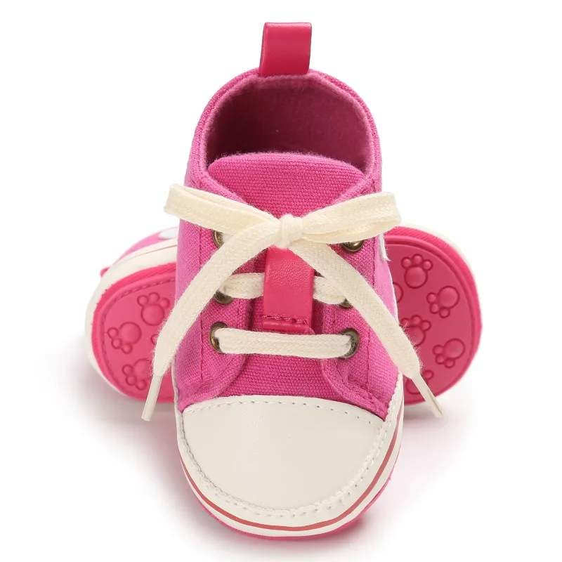 Tennis Baby Shoes Toddler Infant print Canvas first walkers Lace-up Baby Girls Boys Sneakers Prewalkers 0-18M