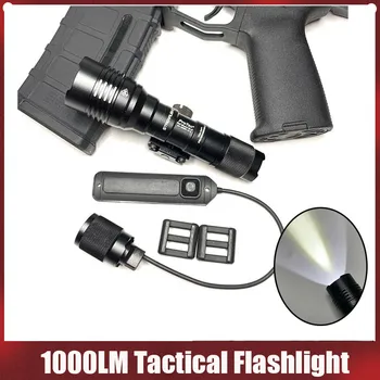 

1000 Lumens LED Tactical Flashlight Water proof Scout Light LED Tactical Rifle Flashlight Airsoft Black EX677 Weapon Lights