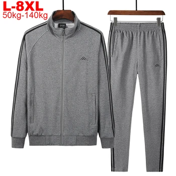 

Men Set Jacket Pants Casual Male Tracksuit Jogger Sweatshirt Sweatpants Sets Sportswear Tracksuits Gentleman's Plus Size Clothes