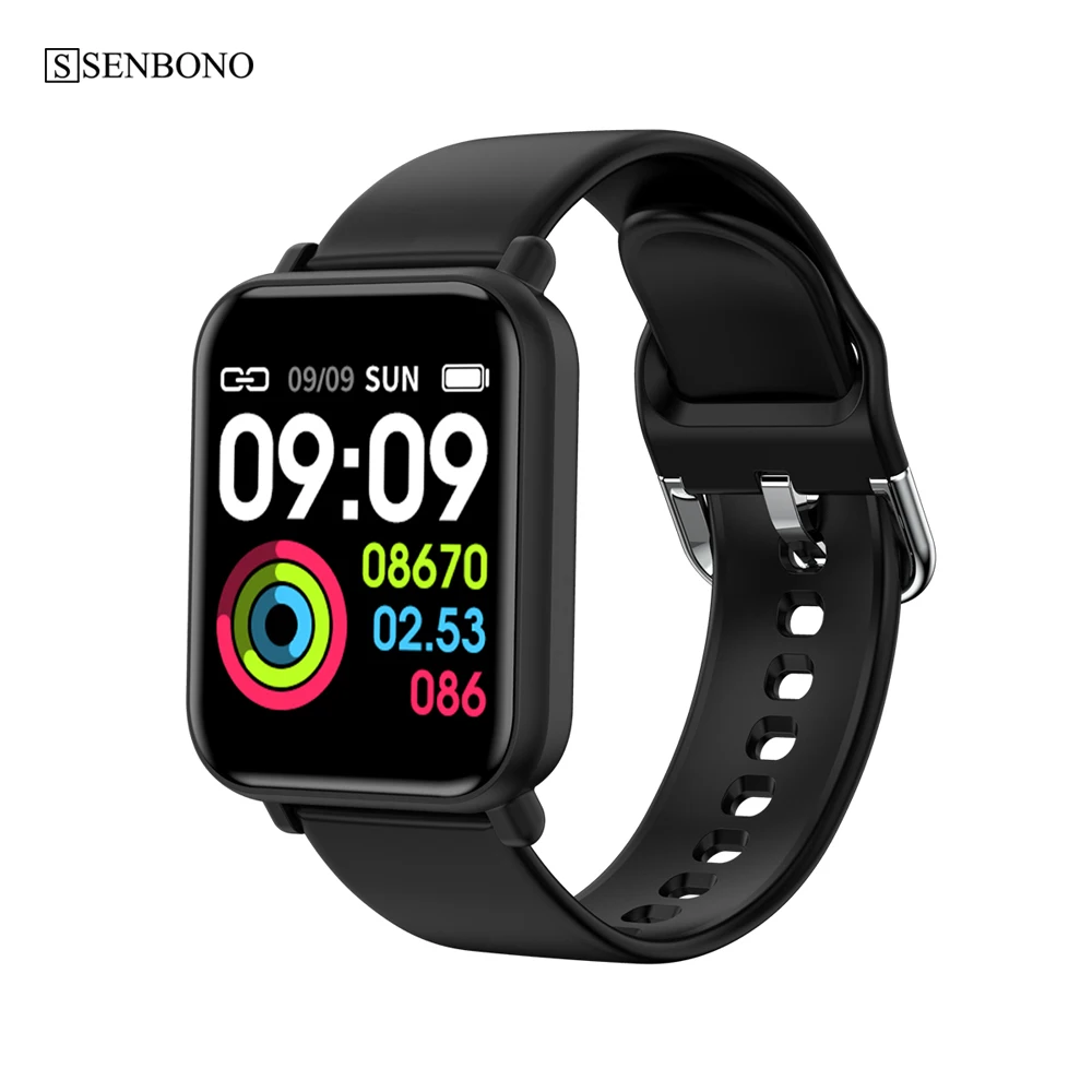

SENBONO Smart Watch IP68 Waterproof Heart Rate Monitor Multiple Sports Models Fitness Tracker for Men and Women Wristband PK B57