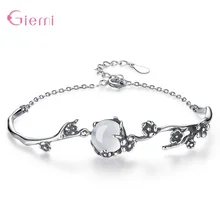 Лидер продаж, модные браслеты и браслеты из серебра 925 пробы в китайском стиле, женские браслеты с цветами сливы