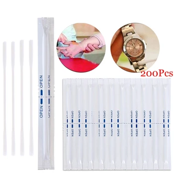 

200 Pcs Disposable Double Heads Wet Disinfection Alcohol Cotton Swabs Double Head Cleaning Stick Skin Cleaning Applicator