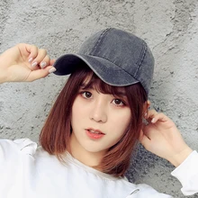 Джинсовая Бейсболка унисекс, модная Осенняя однотонная бейсболка, бейсболка для мужчин и женщин, темно-серая кепка, BP004