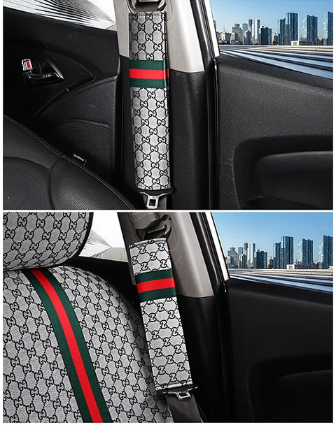 gray 1Pair Чехол рулевого колеса автомобиля для подарка четыре сезона универсальный бренд Индивидуальность Мода нескользящий Льняной материал автомобиля аксессуары - Название цвета: gray 1Pair