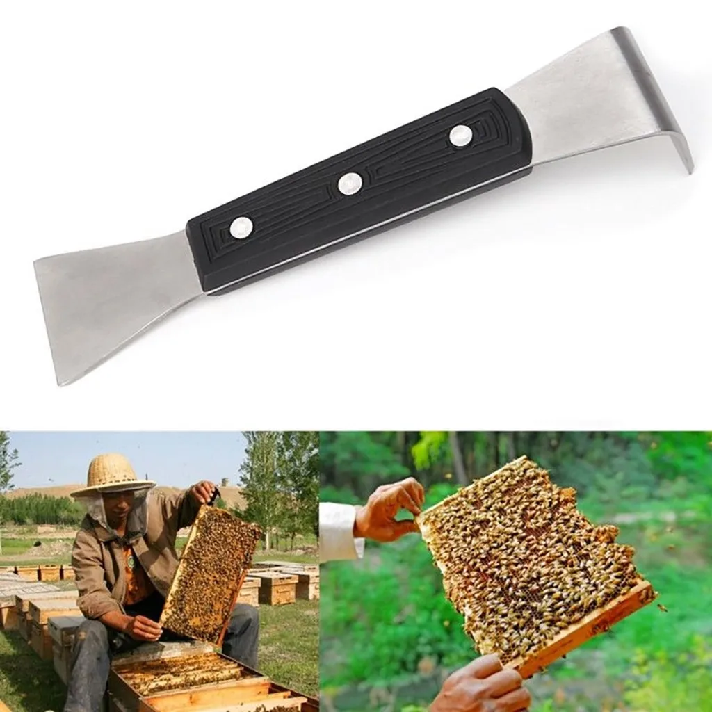Инструмент пчеловода Многофункциональный полезный для чистки нержавеющей стали нож-скребок для пчеловодов вырезанный плоский пчелиный улей пластиковая ручка прочный# R25