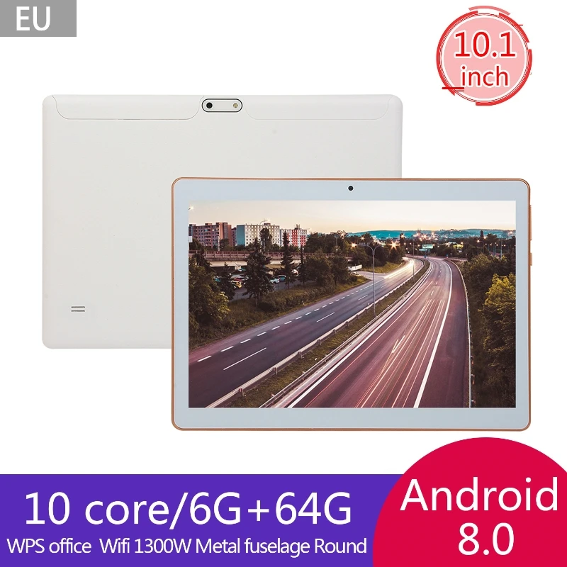 US/EU/UK/AU Plug 10.1 inch WiFi Tablet Ten-core 6G+64G IPS Bluetooth GPS Tablet