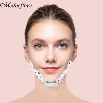 

EMS Facial Slim Massage Pad V Shape Face Electronic Pulse Muscle Stimulator Adjustable Silicone Lift Skin Tightening Patch