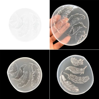 

Silicone Mold Feather Mirror DIY Craft Jewelry Handmade Pendant Epoxy Resin Tool Y4QB