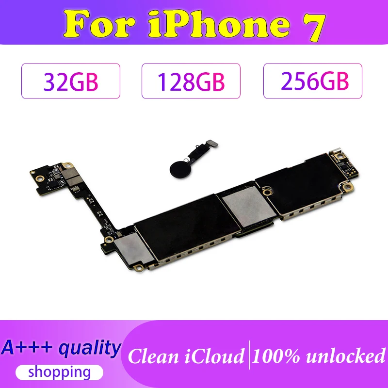 Материнская плата для Apple iPhone 7 разблокированная 32/128/256 ГБ с распознаванием
