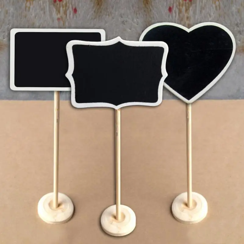 

Mini Small Wooden Chalk Blackboard Wedding Kitchen Restaurant Signs Chalkboard Writing Notice Message Paint Wood Board
