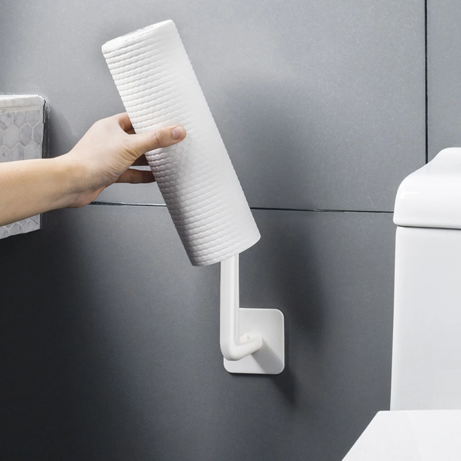 3/4pcs Kitchen Storage Shelf Organizer Self-adhesive Paper Roll Rack Towel Holder Tissue Hanger Bathroom Toilet | Дом и сад