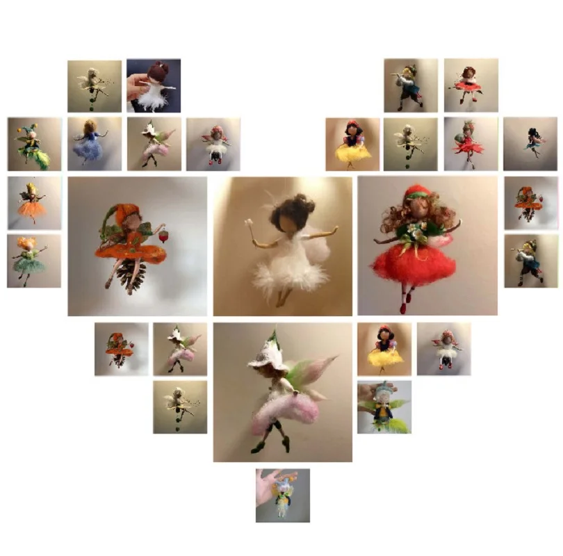 2021 Little Fairy Wool Felt Craft Kits Diy Handmade Home Yarn Gift Non
