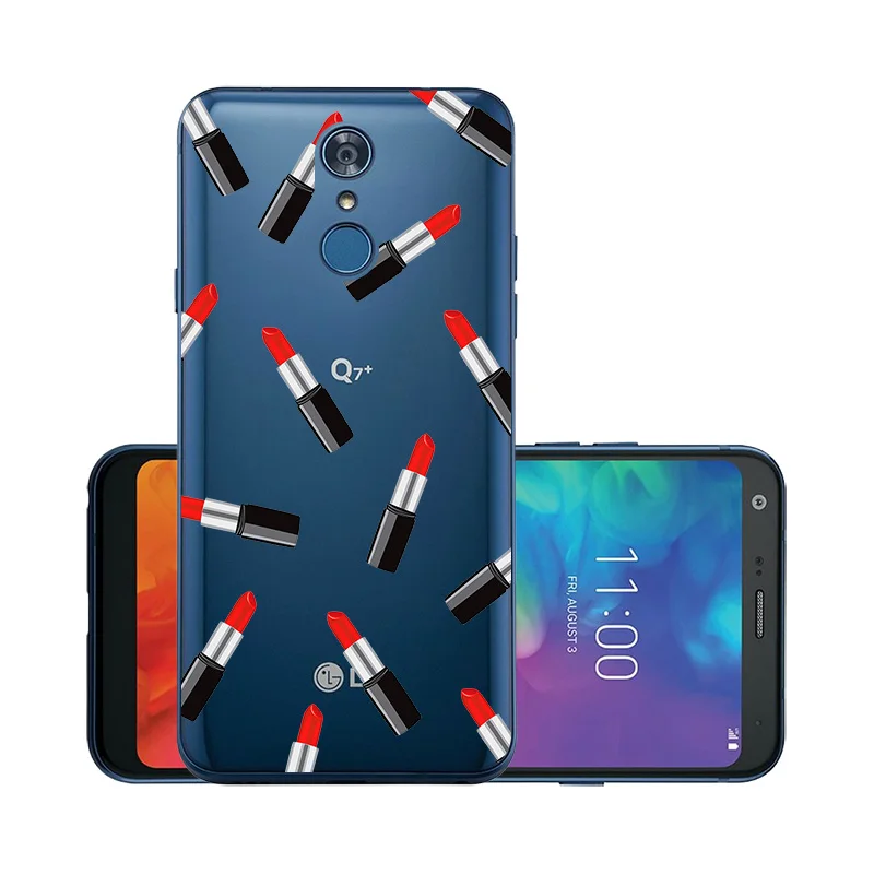5," чехлы для телефонов LG Q7 силиконовый прозрачный Футляр Мягкий ТПУ чехол для Funda LG Q7 Plus LG Q7 alpha LG стиль/L-03K сумки бампер - Цвет: W022
