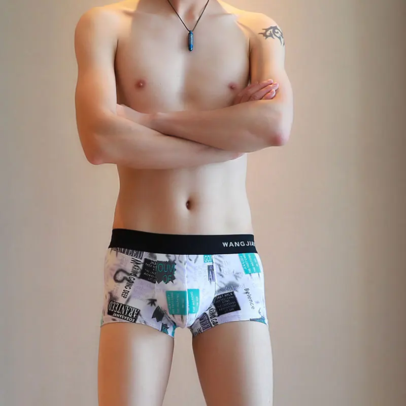 3040A-PJ zimu WJ, мужское нижнее белье, Calzoncillos Hombre, боксеры с принтом, сексуальное мужское нижнее белье, Ropa, для дома, Hombre, хлопковое Мужское нижнее белье - Цвет: 3040A-PJ zimu