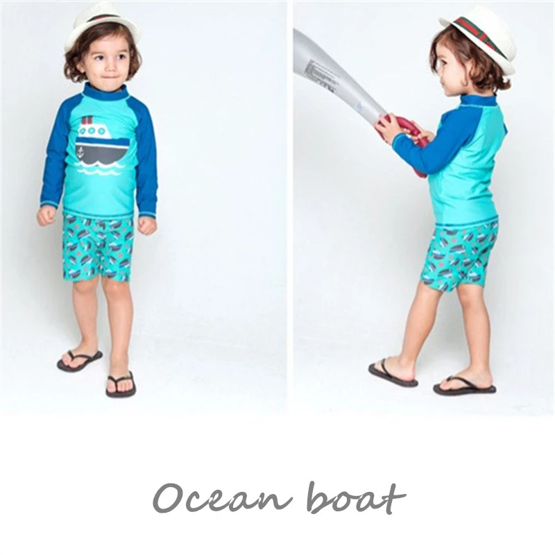 Новые модели купального костюма из 2 предметов для мальчиков и девочек 1-12 лет, детская синяя одежда для купания, купальный костюм из 2 предметов для мальчиков и девочек с шапочкой для плавания