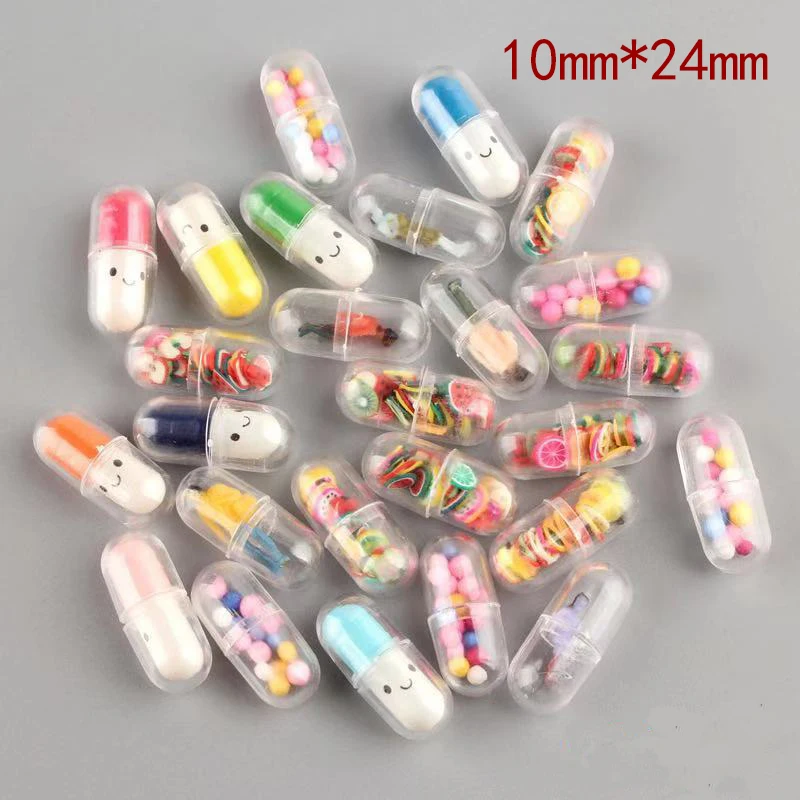 10pcs Colorful Transparent Plastic Capsule Humanoid Smiling Fruit Charm Pendant For DIY Personality Earring Decoration Accessory 10pcs Colorful Transparent Plastic Capsule Humanoid Smiling Fruit Charm Pendant For DIY Personality Earring Decoration Accessory