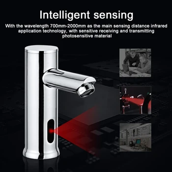 

Automatic Infrared Sensor Faucet Brass Touchless Knob Cold Hot Kitchen Water Mixer Electronic Splash Proof Home Bathroom Basin