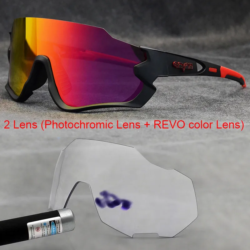 Photochromic Bicycle Sunglasses MTB Road Polarized Cycling Glasses 2 Lens Outdoor Sport Glasses Man Women Bike sunglasses skiing