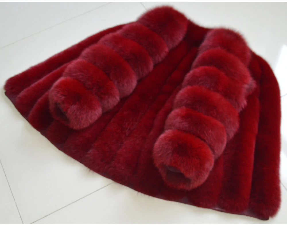 Вечерние женские шуба из натурального Лисьего меха высокого качества с длинными рукавами, зимняя куртка из натурального Лисьего меха для девочек, роскошное пальто из натурального Лисьего меха