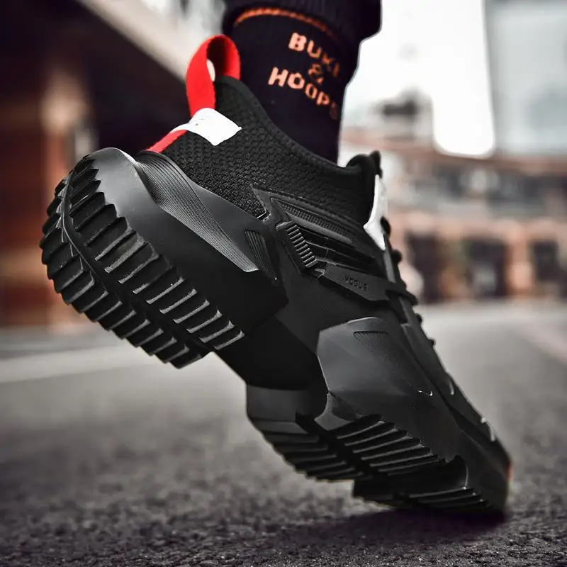 

Sports shoes men's breathable black old shoes net red tide shoes all-match