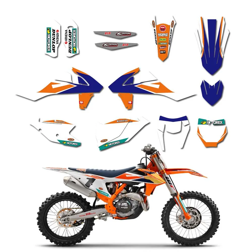 Новые наклейки с полной графикой на заказ для KTM 125 250 300 350 450 EXC EXCF XCW XC XCF Pegatina