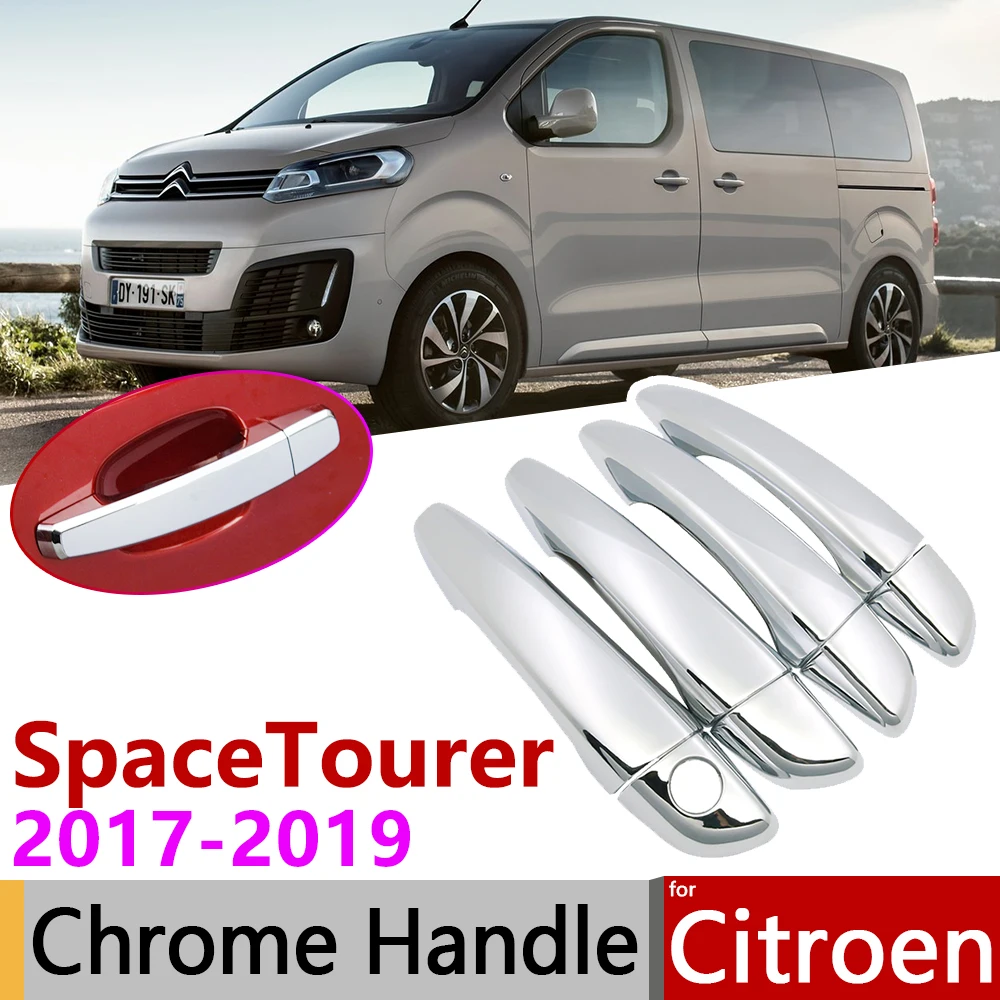 Накладка на дверную ручку для Citroen SpaceTourer Dispatch MK3 2017 2018 2019 хромированная накладка