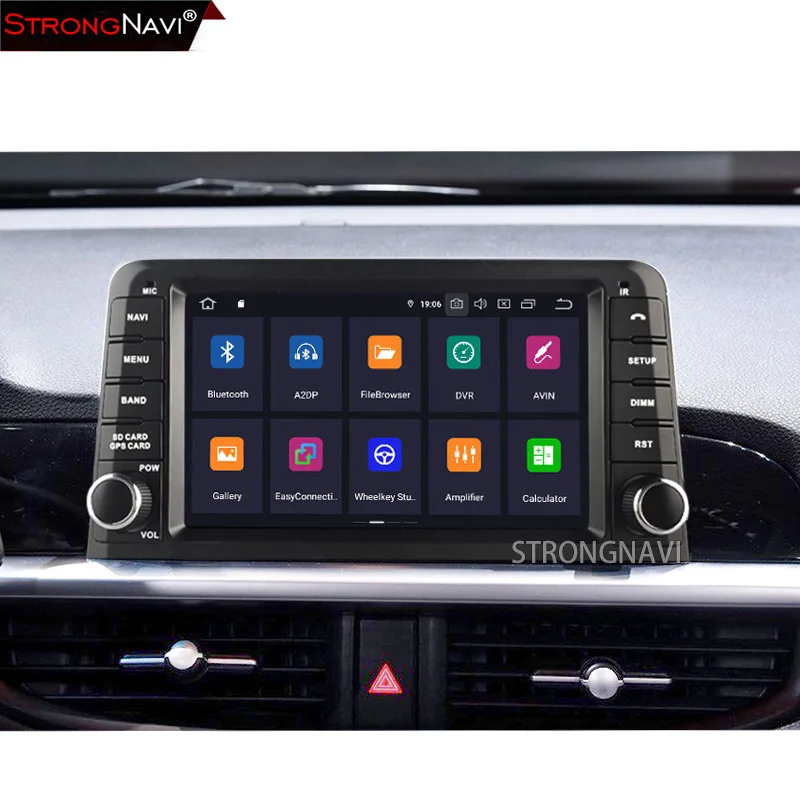 Excellent 8inch Android 9.0 Car DVD Radio Player For KIA PICANTO 2017 Car Multimedia Player with WIFI GPS Navigation Bluetooth 5