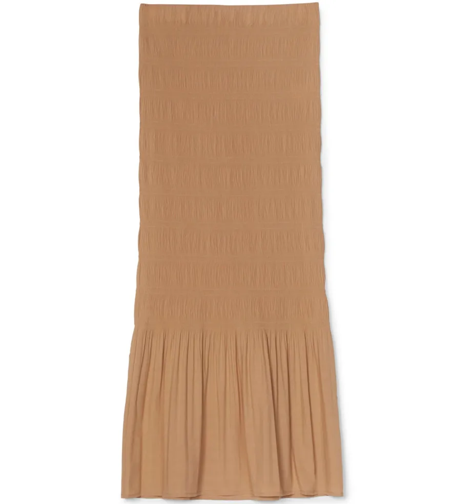 Women Skirt Threaded Pleated Casual Skirt 2019  Autumn New Tricolor Casual Skirt with Screw Shaped Pleat Midi Skirt