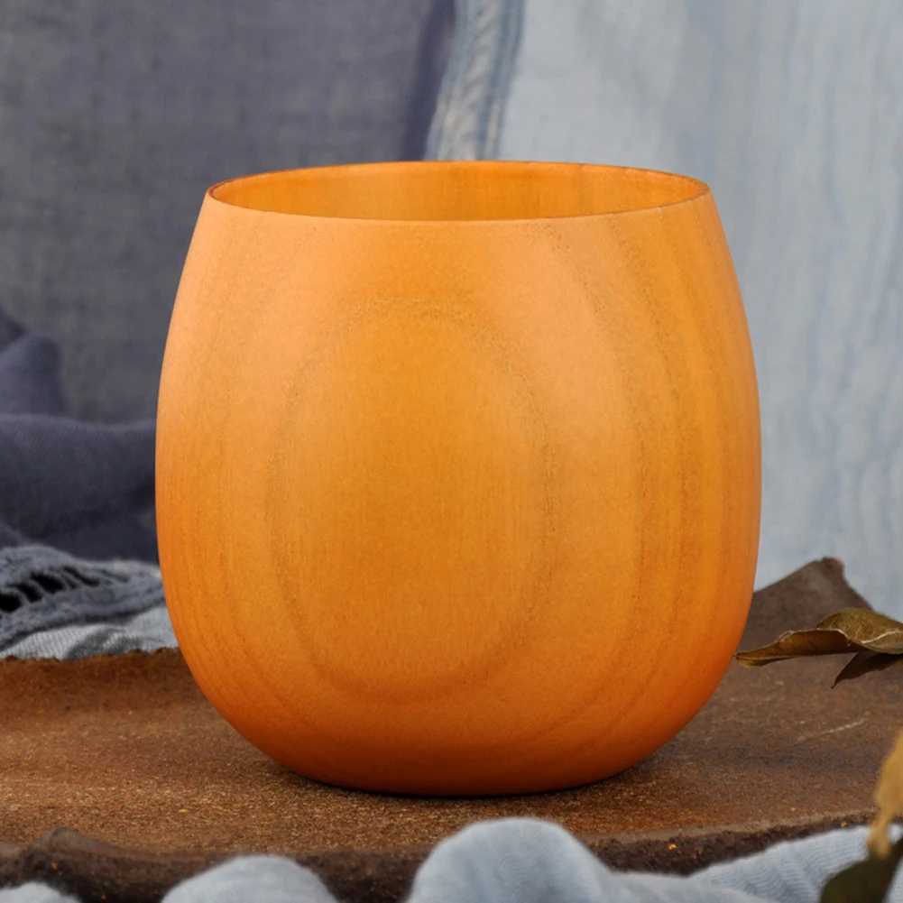 175ml Drinking Cup Coffee Cup Chinese Style Wooden Beer Juice Milk Tea Cups Breakfast Travel Tableware Portable Wood Cup