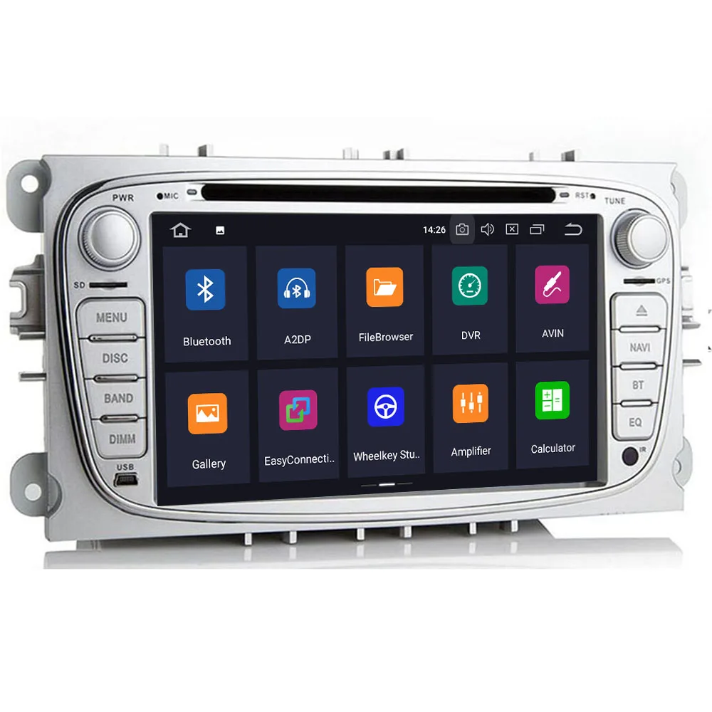 Discount 2 din Android Car DVD Multimedia Player GPS Navi For Ford For Focus2 Mondeo Galaxy Wifi Audio Radio Stereo Head Unit Free Canbus 1