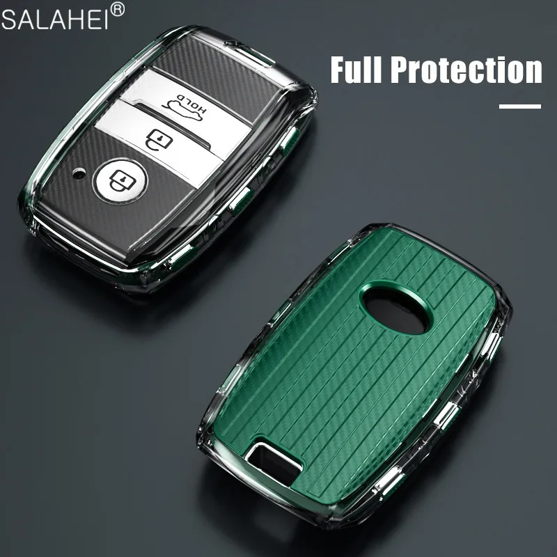 

TPU Carbon Fiber Car Key Cover Full Case For Kia KX3 KX5 K3S RIO Ceed Cerato Optima K5 Sportage Sorent Car Key Shell Accessories