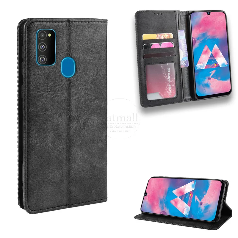 Роскошный Ретро Тонкий магнитная кожа флип чехол для samsung Galaxy M30S чехол книжка чехол-подставка мягкий чехол для мобильного телефона сумки