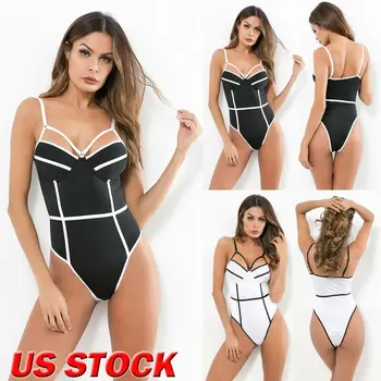 

Women Push-up Padded Bra Bandage Bikini Set Swimsuit Triangle Swimwear One Piece