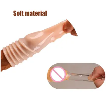 Lengthen Reusable Enlargement Condoms Extend G Point Ring Male Penis Extension Sleeves Sex Toys for Man Adults Intimate Goods 4
