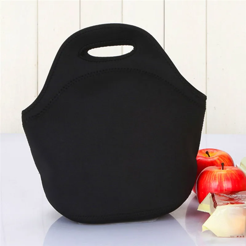 

VOGVIGO Food Bags Black Red Neoprene Thermal Lunch Bag Waterproof Food Beverage Bento Box Storage Tote New Refrigerator Handbags