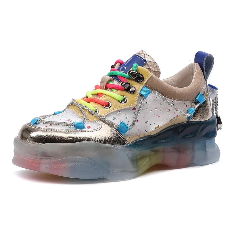 

Sneakers for Women 2021 Mixed Colors Women Fashion Sneakers Trend Platform Sneakers Lace Up Designer Sneakers Women Luxury Shoes