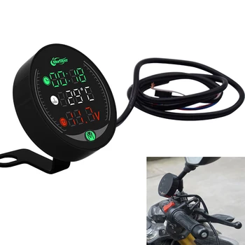 

For Suzuki RMZ450 DRZ400SM DR250 DJEBEL dr 250 Universal Motorcycle Multi-Function LED Digital Voltmeter Clock Meter Thermometer