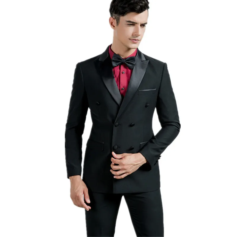 

costume homme luxe Jacket+pants men's suit 2-piece wedding banquet formal men's tuxedo custom made men's business casual suit
