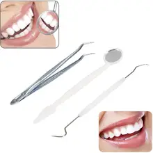3 шт. стоматологические инструменты из нержавеющей стали, набор зубных полос, зеркальный зонд, набор инструментов для гигиены полости рта