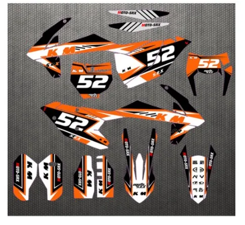 16-18 лет для KTM SX SXF XC XCF по индивидуальному заказу номер 52 Графика& Фоны Полный наклейки комплект наклейка SX-F XC-F, 16, 17, 18