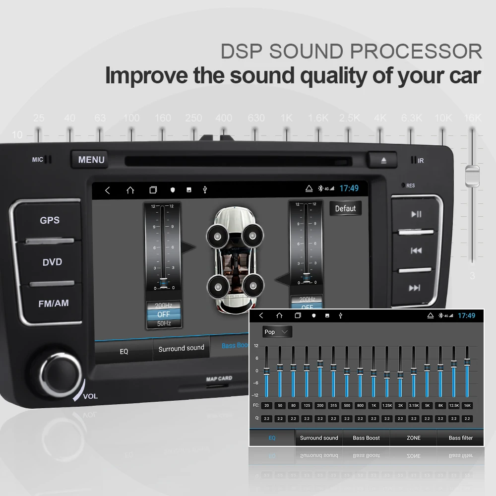  Isudar H53 Android Auto Radio Multimedia 2 Din Für VW/Volkswagen/Passat/Golf/Skoda Octa Core RAM 4 