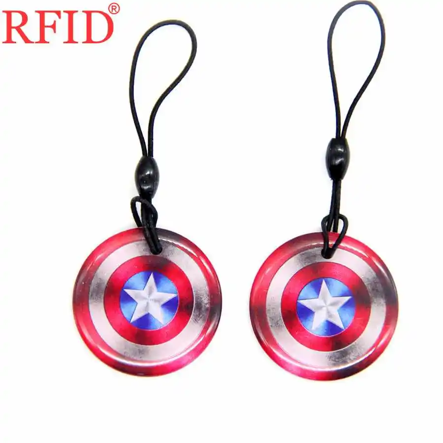 2pcs Random Color UID S50 1K 13,56 Mhz перезаписываемый брелок для ключей сменная RFID карта для контроля доступа водостойкий брелок 1 шт - Цвет: 2pcs Random Color